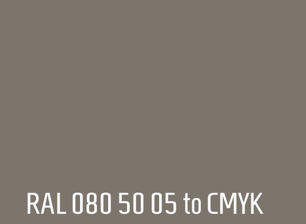 RAL 080 50 05 to CMYK