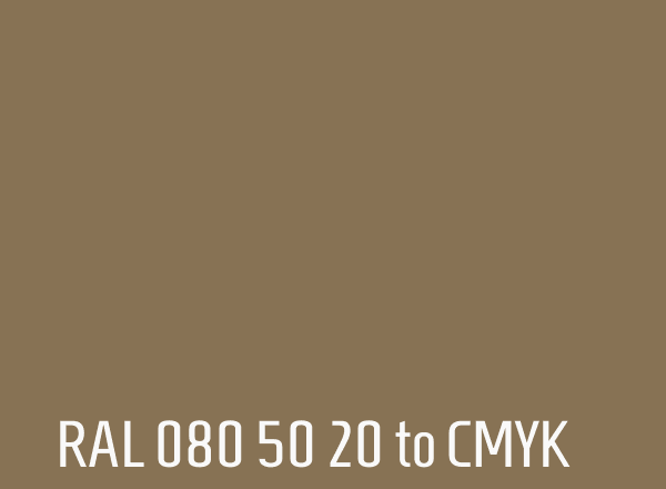 RAL 080 50 20 to CMYK