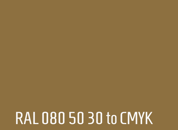 RAL 080 50 30 to CMYK