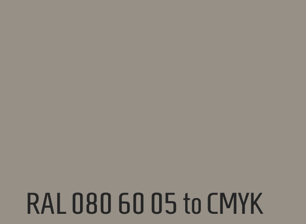 RAL 080 60 05 to CMYK