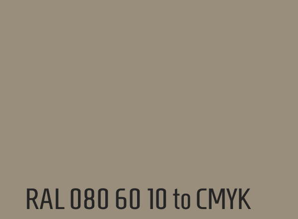 RAL 080 60 10 to CMYK