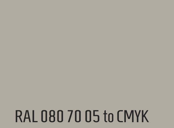 RAL 080 70 05 to CMYK