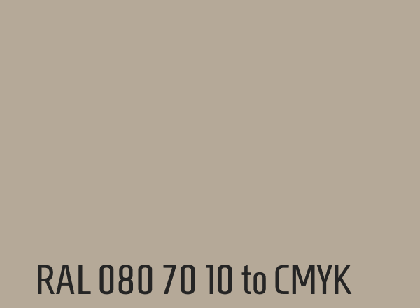 RAL 080 70 10 to CMYK