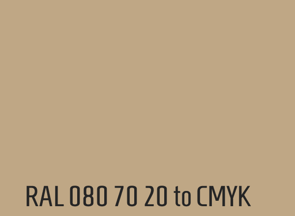 RAL 080 70 20 to CMYK