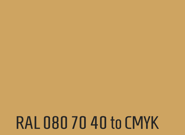 RAL 080 70 40 to CMYK