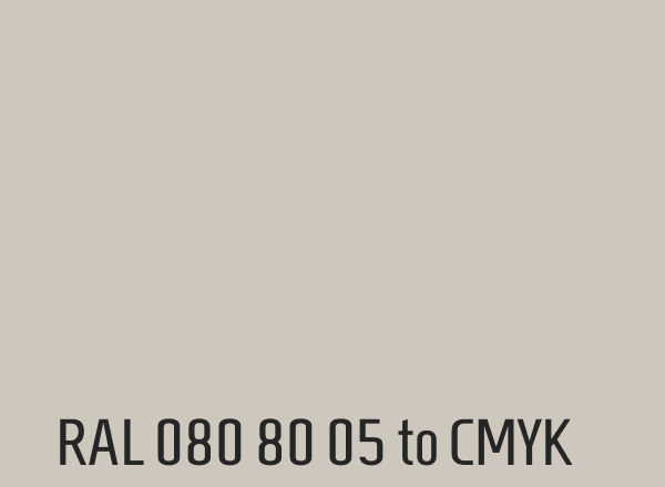 RAL 080 80 05 to CMYK