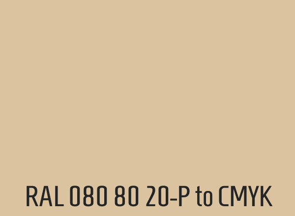 RAL 080 80 20-P to CMYK