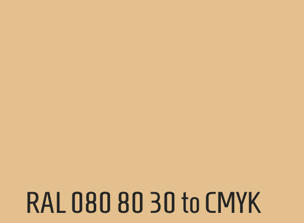 RAL 080 80 30 to CMYK