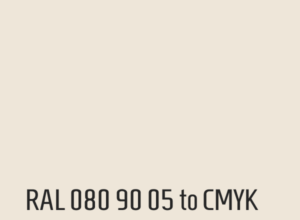 RAL 080 90 05 to CMYK