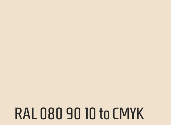 RAL 080 90 10 to CMYK