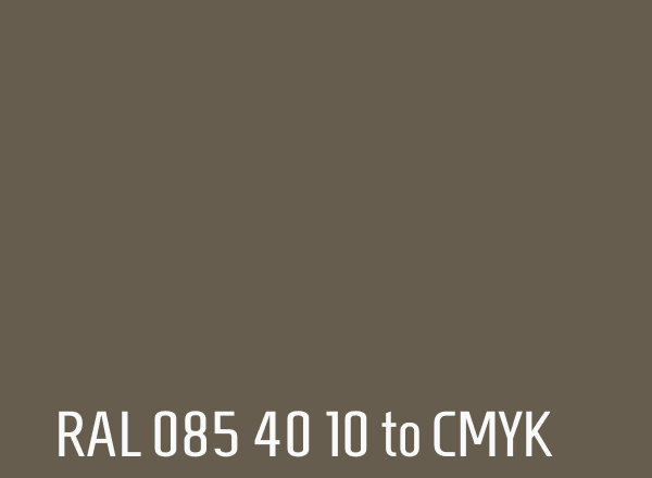RAL 085 40 10 to CMYK