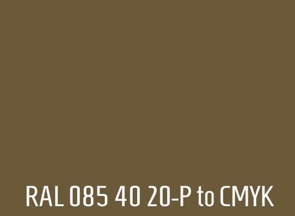 RAL 085 40 20-P to CMYK