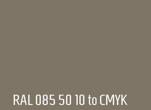 RAL 085 50 10 to CMYK