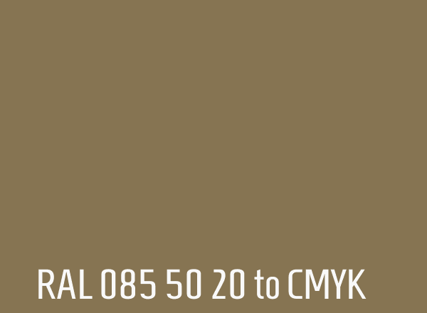 RAL 085 50 20 to CMYK