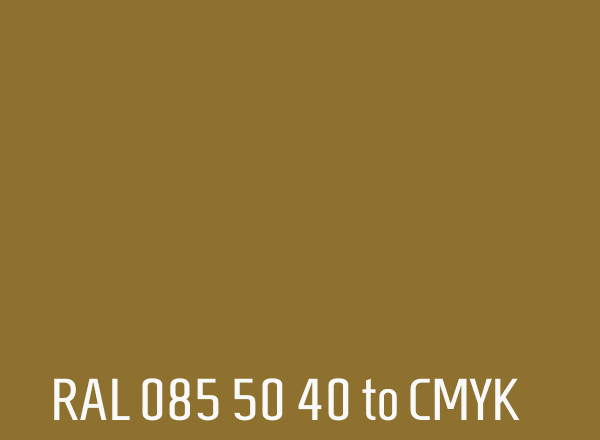 RAL 085 50 40 to CMYK