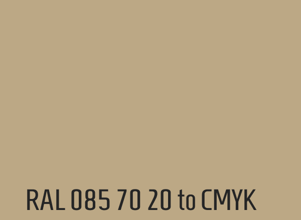 RAL 085 70 20 to CMYK