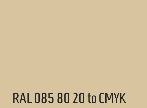 RAL 085 80 20 to CMYK