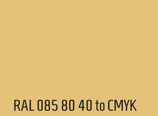 RAL 085 80 40 to CMYK