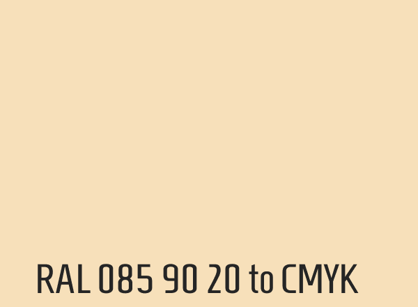 RAL 085 90 20 to CMYK
