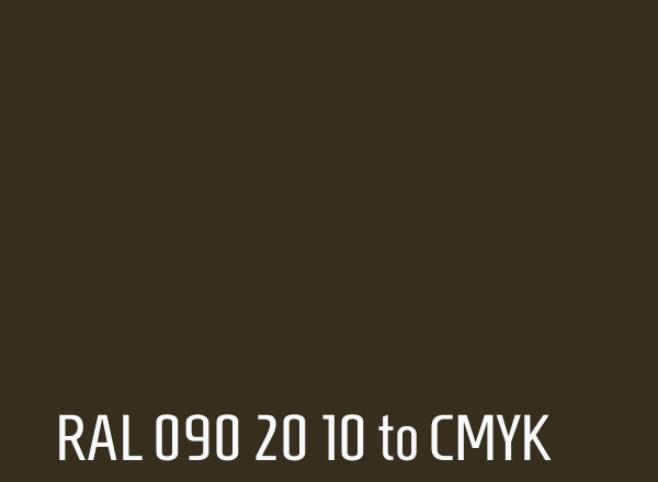 RAL 090 20 10 to CMYK