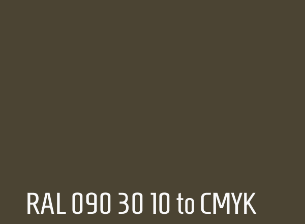 RAL 090 30 10 to CMYK
