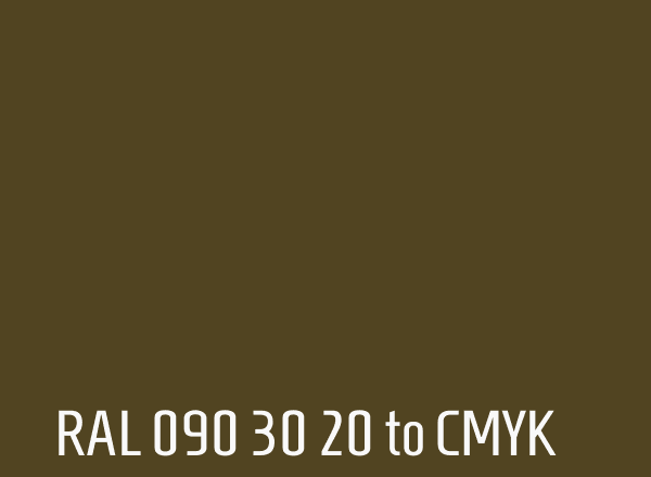 RAL 090 30 20 to CMYK