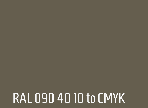 RAL 090 40 10 to CMYK