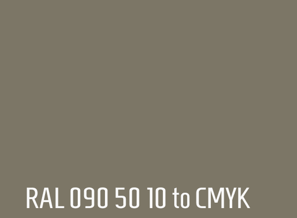 RAL 090 50 10 to CMYK