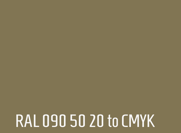 RAL 090 50 20 to CMYK