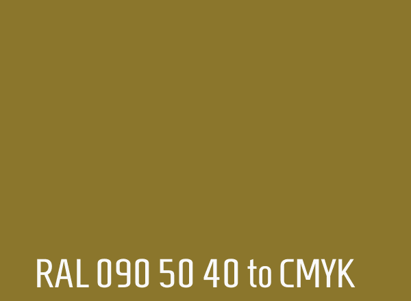RAL 090 50 40 to CMYK