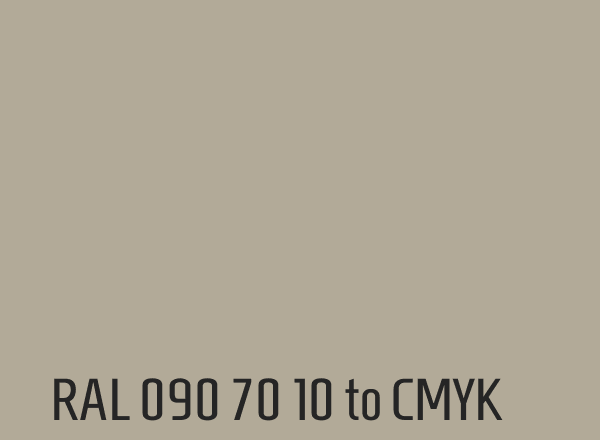 RAL 090 70 10 to CMYK