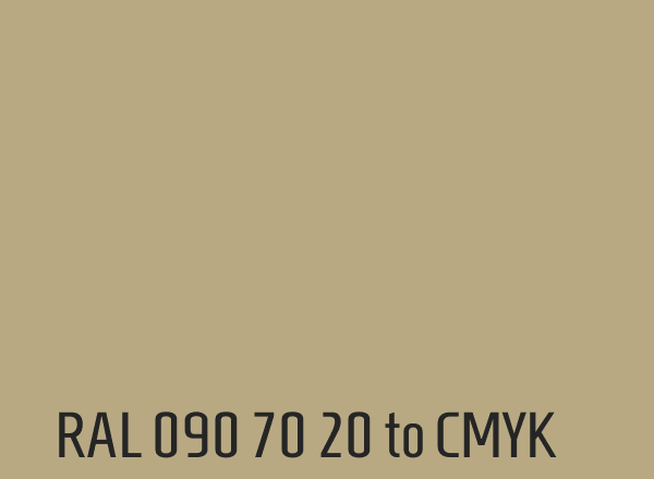 RAL 090 70 20 to CMYK