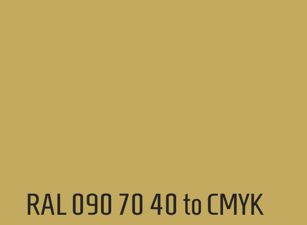 RAL 090 70 40 to CMYK