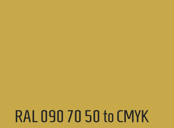 RAL 090 70 50 to CMYK