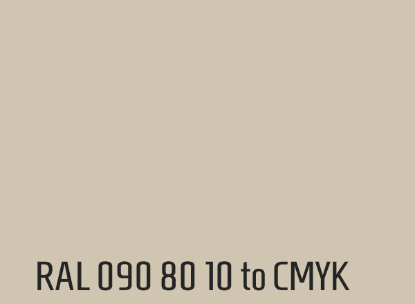 RAL 090 80 10 to CMYK