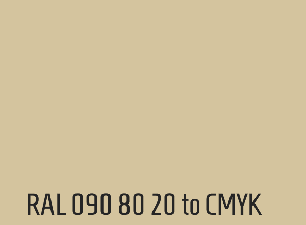 RAL 090 80 20 to CMYK