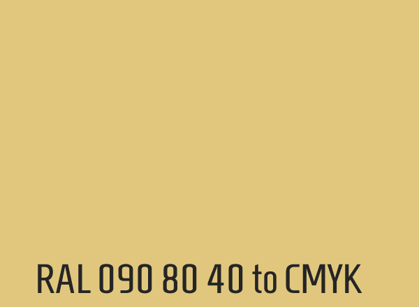 RAL 090 80 40 to CMYK