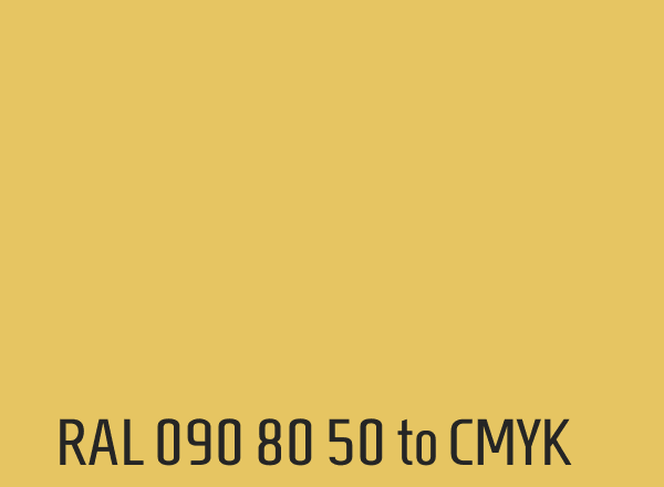RAL 090 80 50 to CMYK