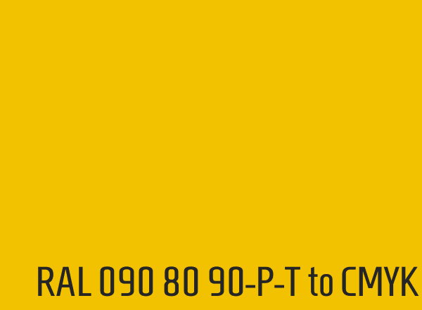 RAL 090 80 90-P-T to CMYK