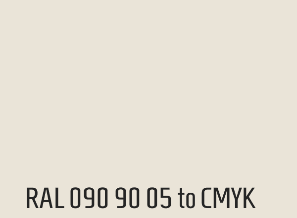 RAL 090 90 05 to CMYK