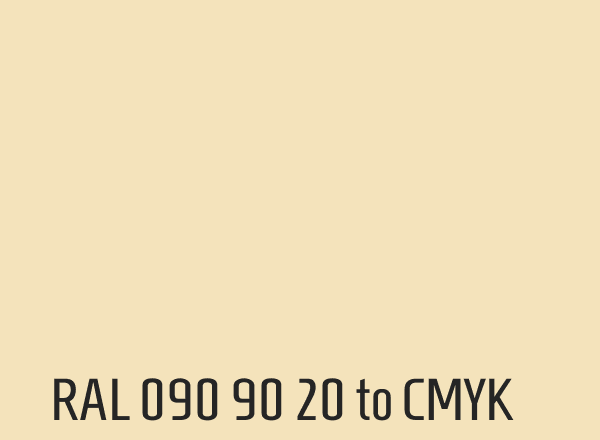 RAL 090 90 20 to CMYK