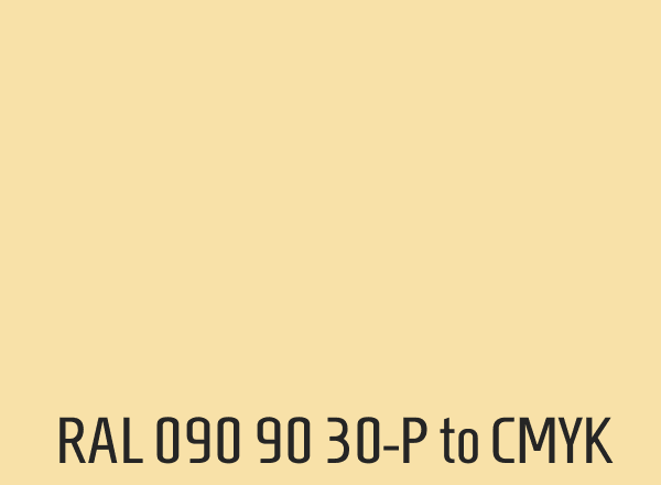 RAL 090 90 30-P to CMYK