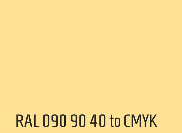 RAL 090 90 40 to CMYK