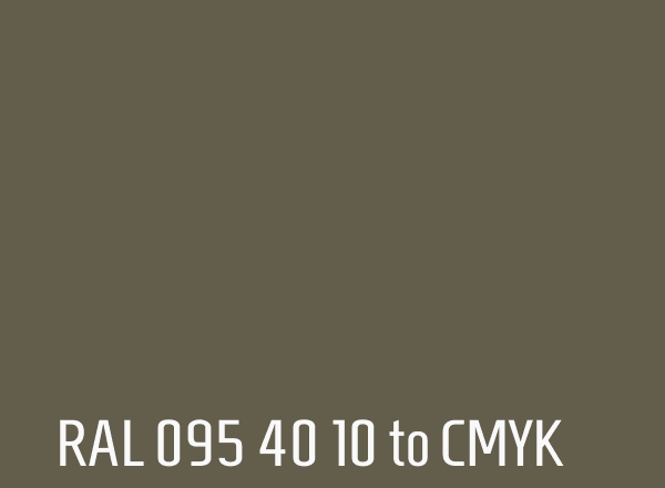 RAL 095 40 10 to CMYK