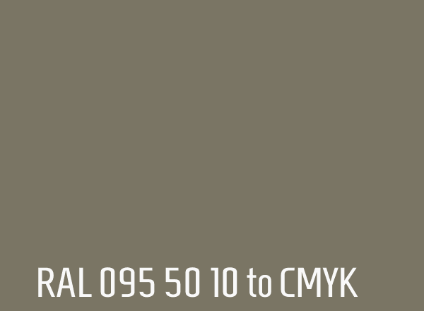 RAL 095 50 10 to CMYK