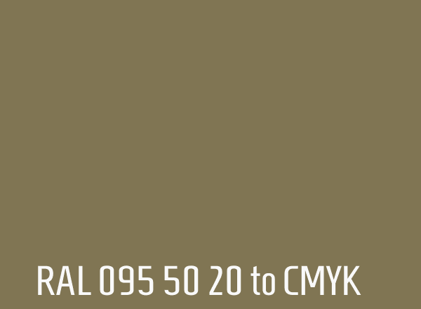 RAL 095 50 20 to CMYK