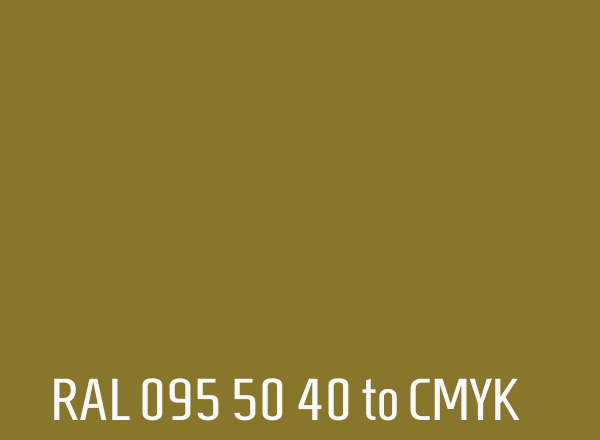 RAL 095 50 40 to CMYK