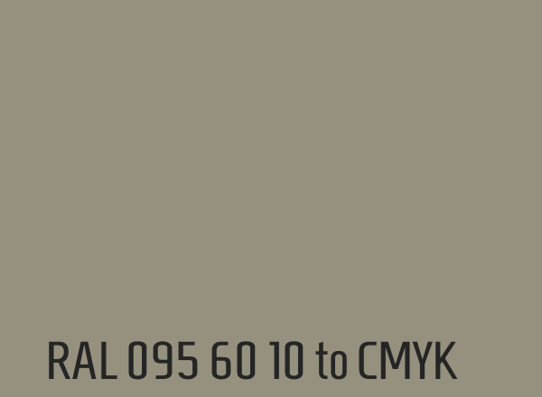RAL 095 60 10 to CMYK