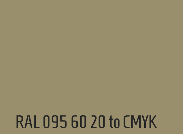 RAL 095 60 20 to CMYK