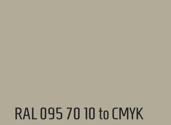 RAL 095 70 10 to CMYK